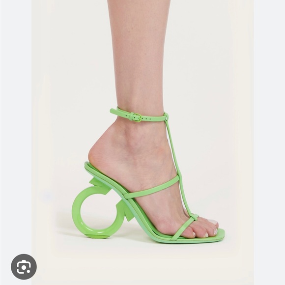 Salvatore Ferragamo Shoes - ISO Ferragamo Elina Sandal in Lime Green - Size 8, 8.5, or 9